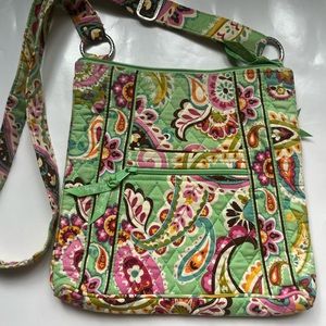 Vera Bradley Green Floral Crossbody Purse